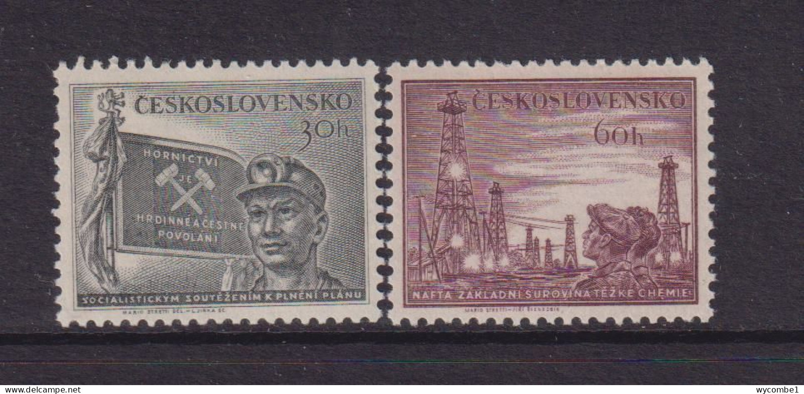 CZECHOSLOVAKIA  - 1953  Miners Day  Set  Never Hinged Mint - Ungebraucht