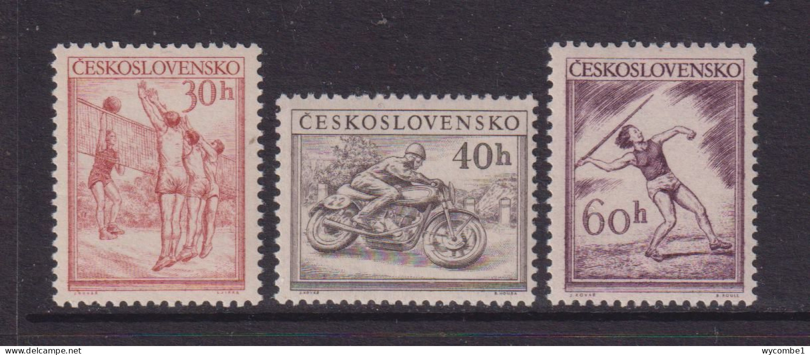 CZECHOSLOVAKIA  - 1953  Sports  Set  Never Hinged Mint - Unused Stamps