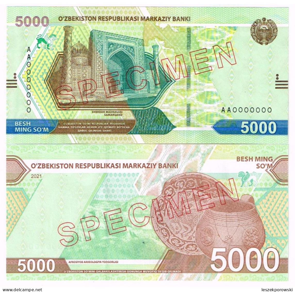 Uzbekistan specimen set