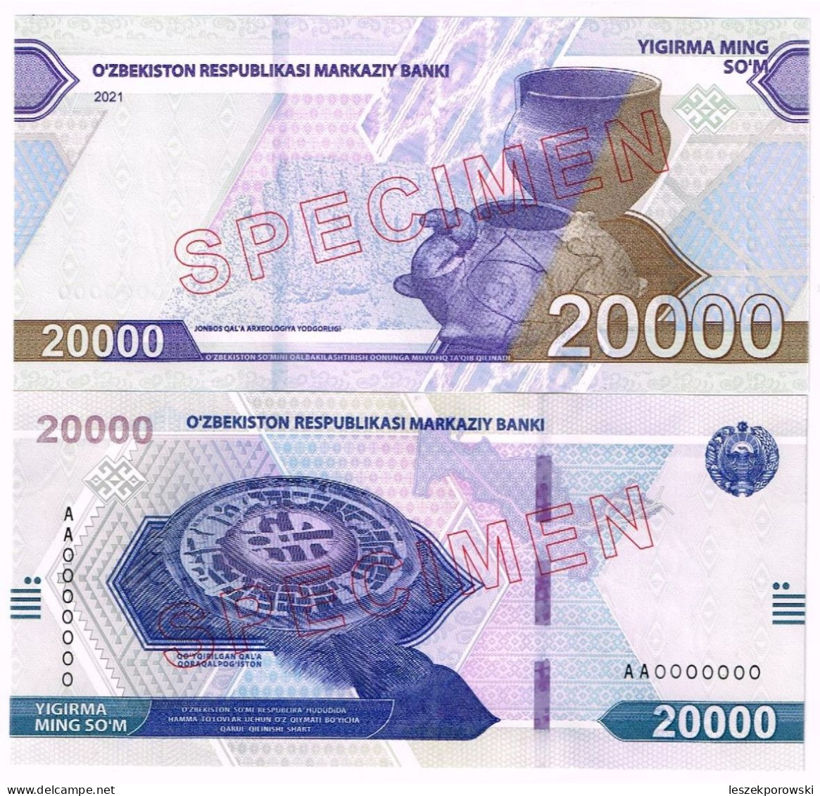 Uzbekistan specimen set