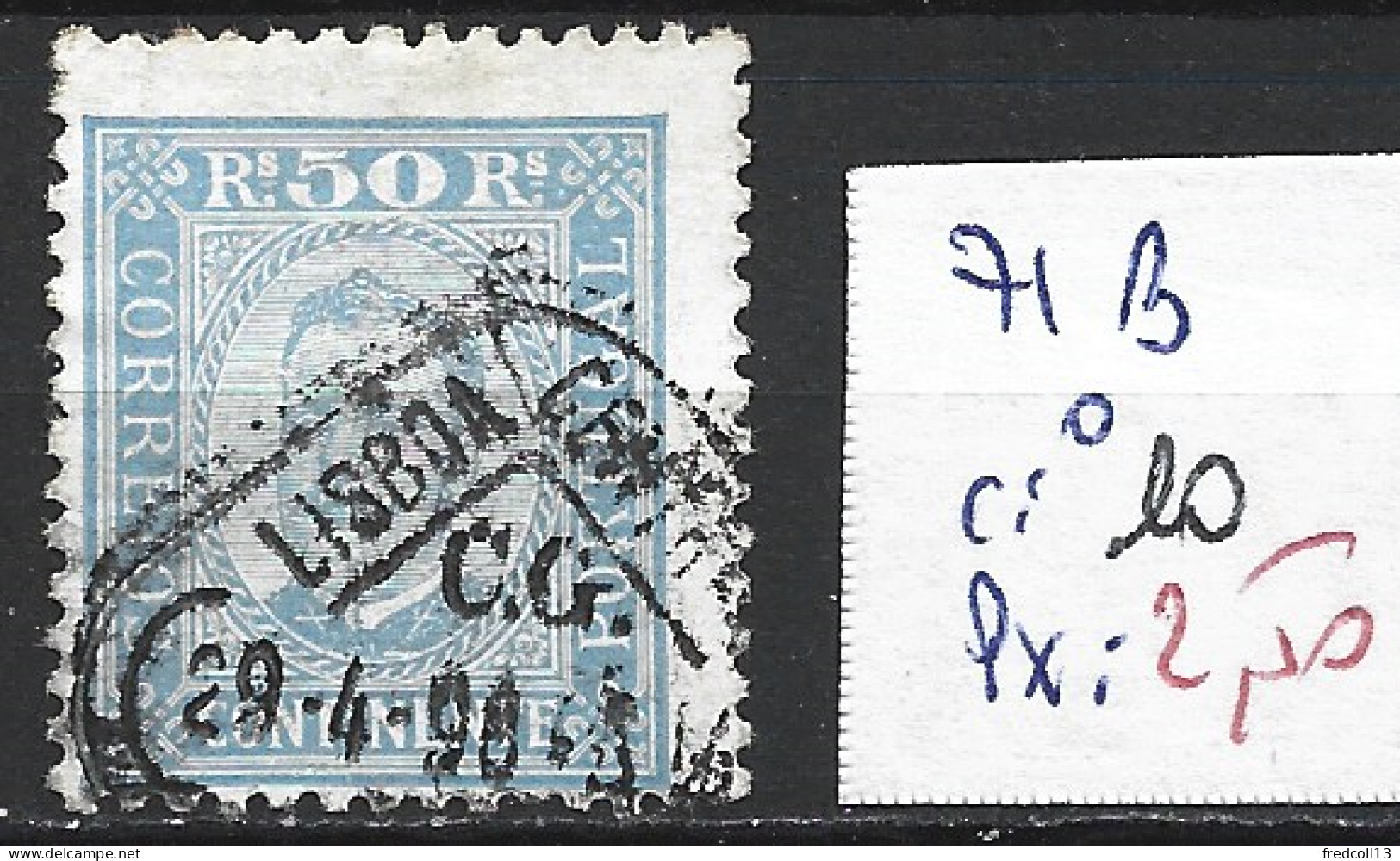 PORTUGAL 71B Oblitéré Côte 10 € - Oblitérés