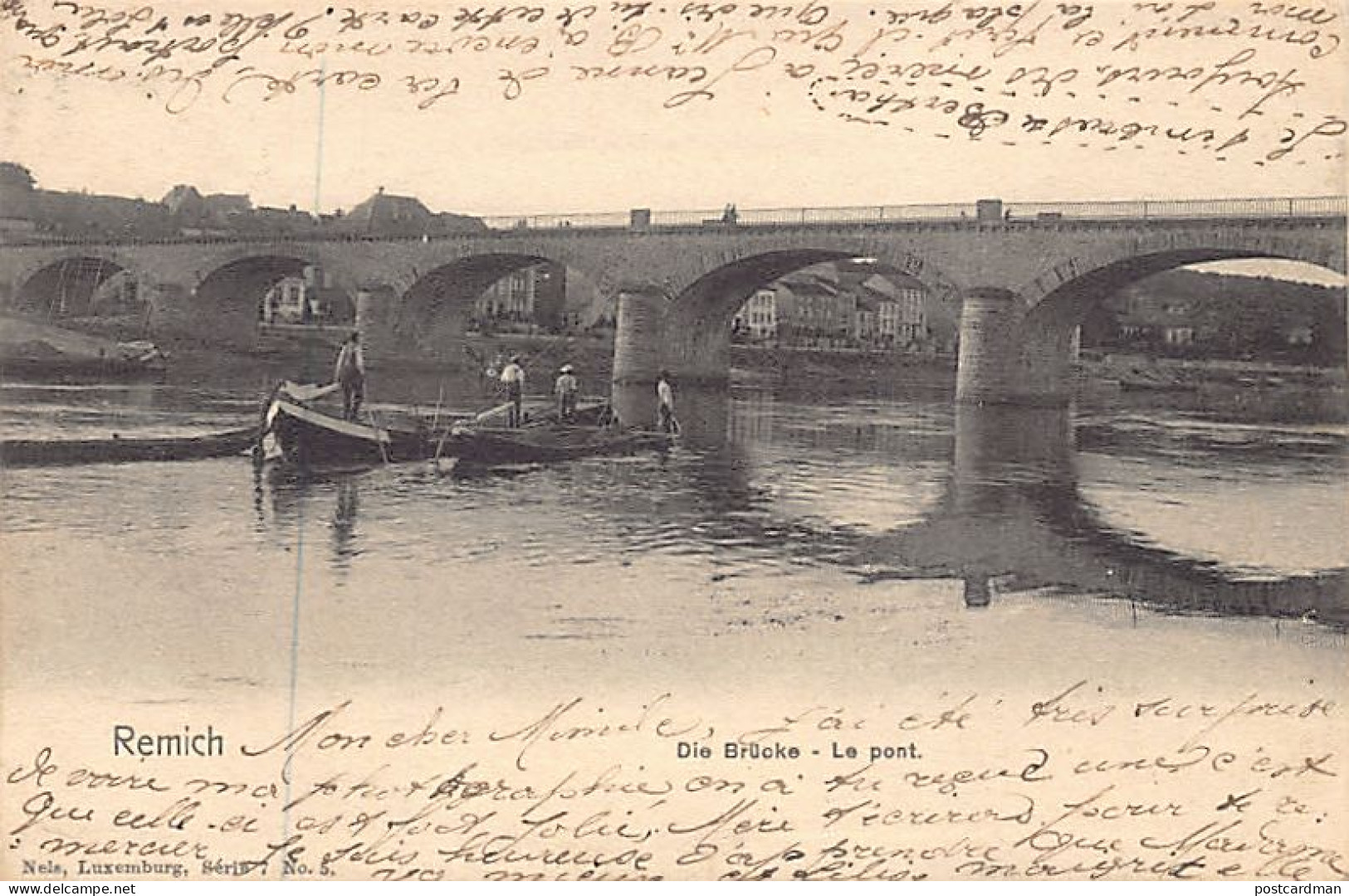 Luxembourg - REMICH - Le Pont - Ed. Nels Série 7 N. 5 - Remich