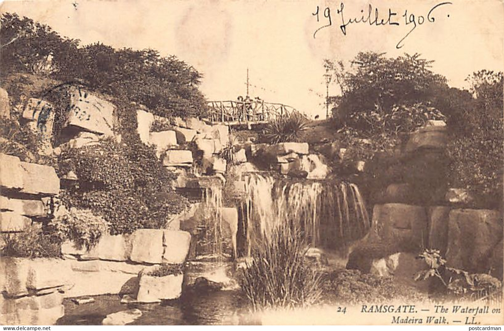 England - Kent - RAMSGATE The Waterfall On Madeira Walk - Publisher Levy LL 24 - Ramsgate