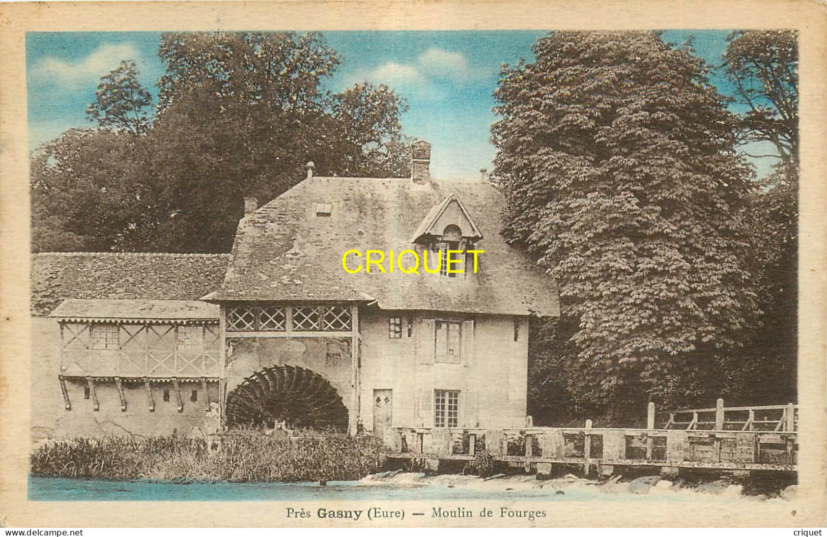 Dépt. 27, Près De Gasny, Moulin De Fourges, Bel Affranchissement 5F Vézelay - Fourges