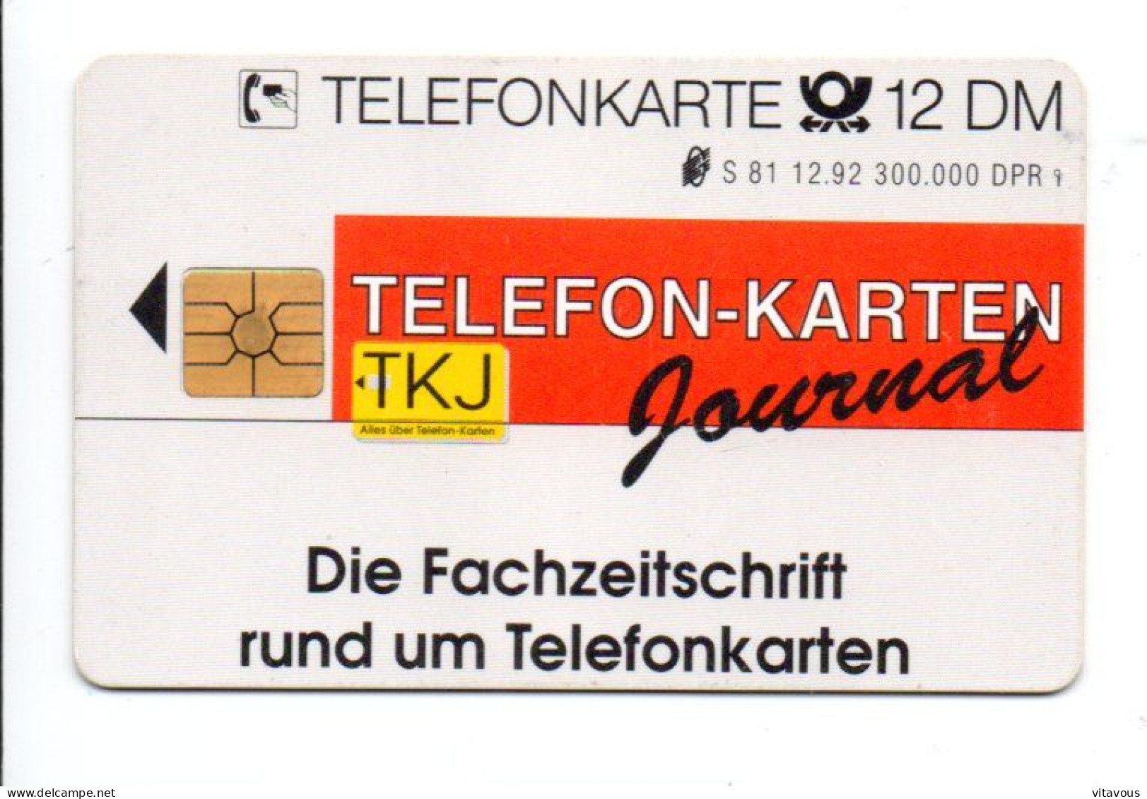 Journal Revue Telefon-kartem Télécarte Allemagne S 81 Phonecard Telefonkarte (K 56) - S-Series : Guichets Publicité De Tiers