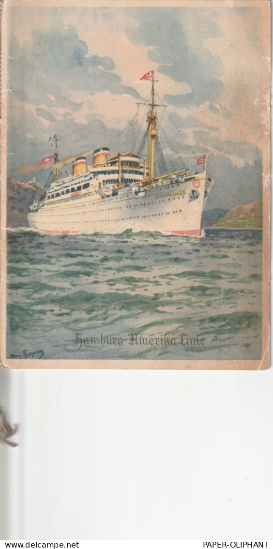 OZEANSCHIFF - "MILWAUKEE", Hamburg-Amerika-Linie, Tageskarte 16.Juli 1936 - Mundo