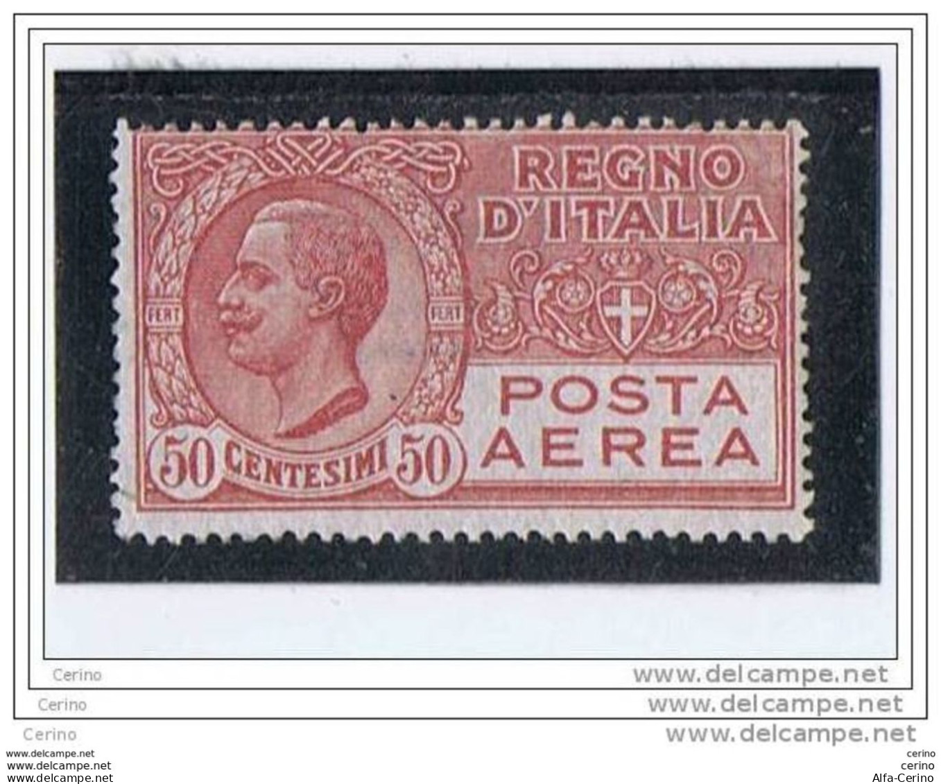 REGNO:  1926/28  P.A. VITTORIO  EMAN. III° -  50 C. CARMINIO  N. -  SASS. 2 A - Poste Aérienne