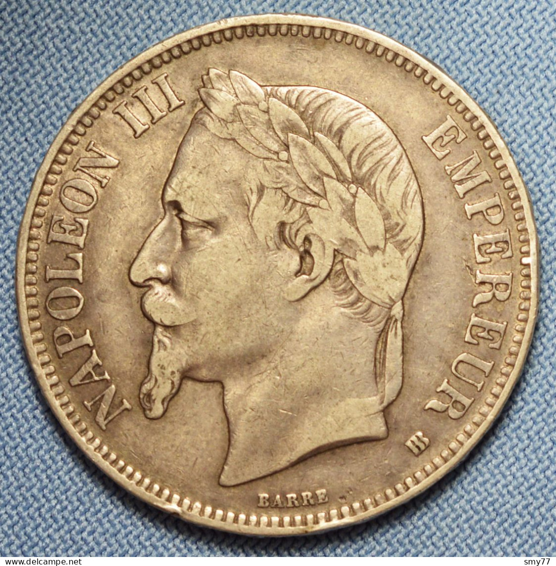 France • 5 Francs • 1868 BB  (Strasbourg) • Napoléon III • Tête Laurée • [24-348] - 5 Francs