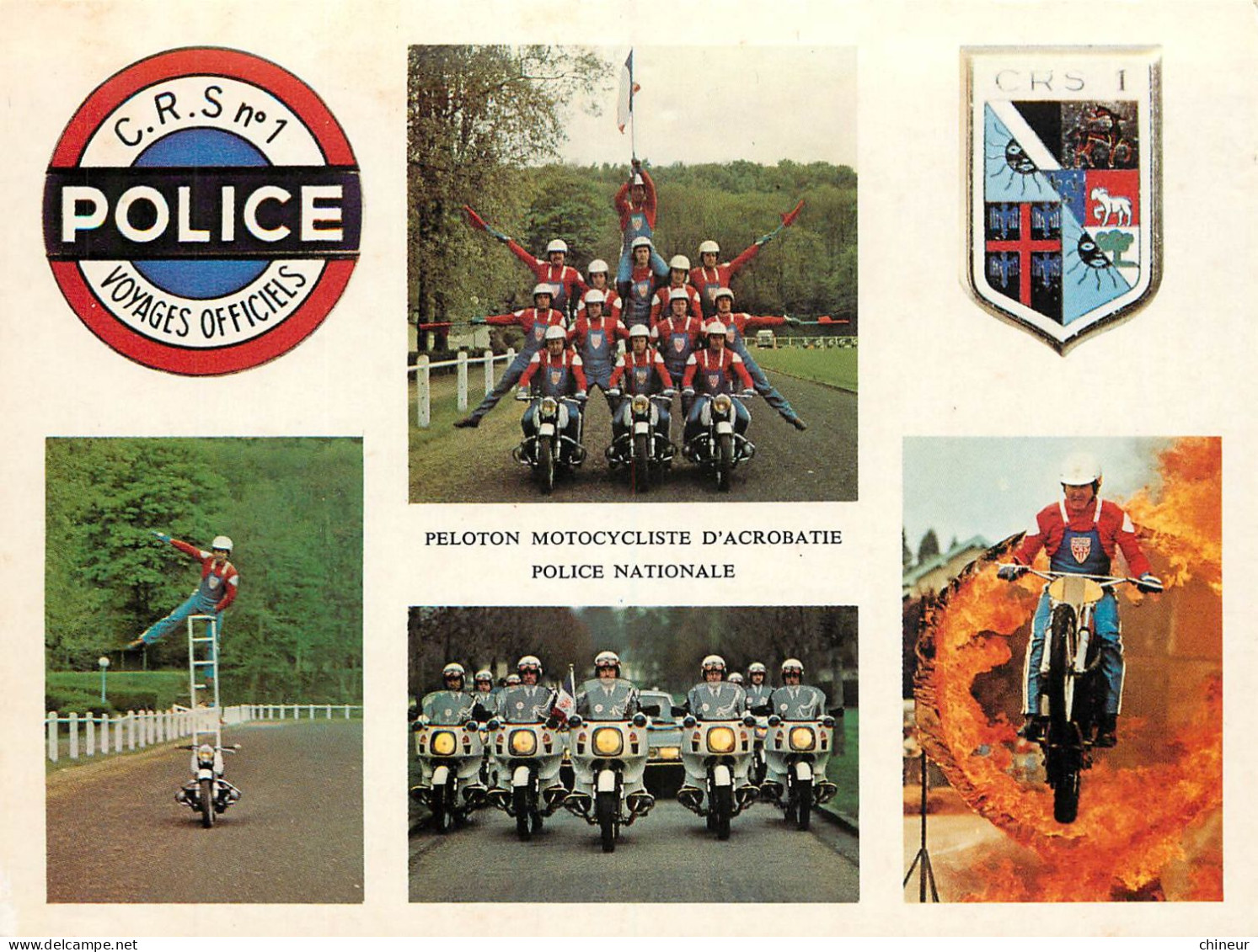 THEME POLICE C.R.S N°1 VOYAGES OFFICIELS CARTE MULTIVUES - Police - Gendarmerie