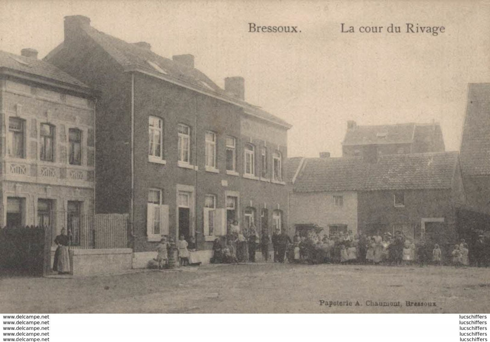 Bressoux - Liège - La Cour Du Rivage - Belle Vue Animée - 2 Scans - Braives