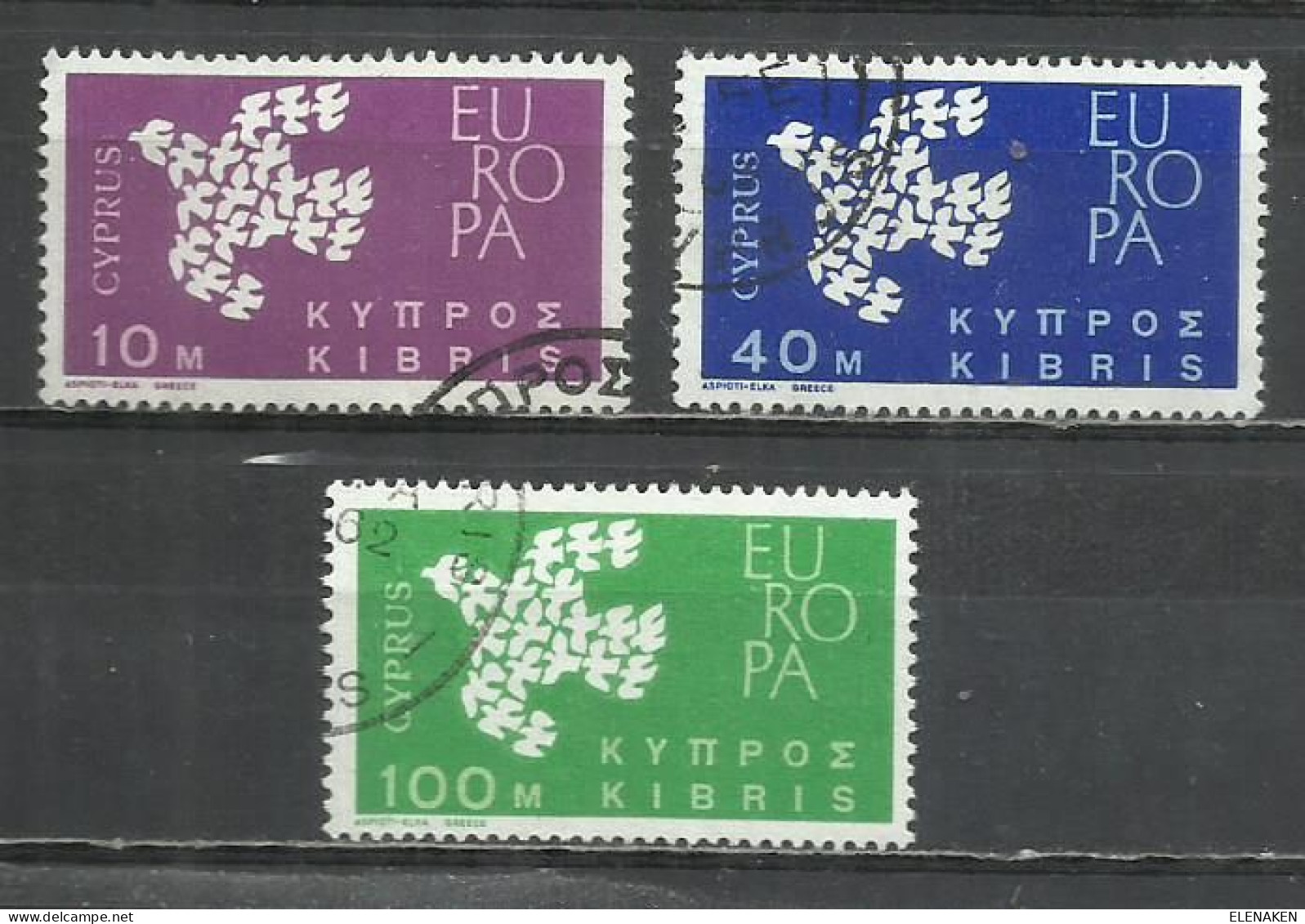 0616A-SERIE COMPLETA CHIPRE 1962 SERIE EUROPA Nº 189/191 YVERT USADO,CALIDAD - Used Stamps
