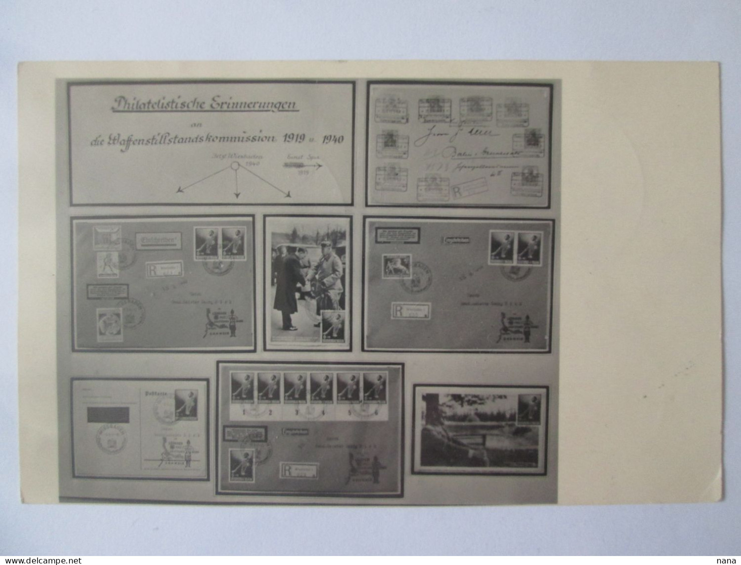 Allemagne Expos.philatelique Berlin,carte Photo 1941/Germany Philatelic Exhib.Berlin 1941 Photo Rare Stamps - Falsificaciones Y Propaganda De Guerra