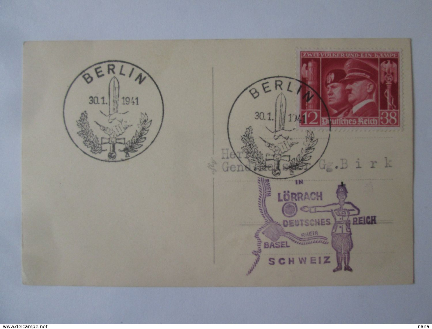 Allemagne Expos.philatelique Berlin,carte Photo 1941/Germany Philatelic Exhib.Berlin 1941 Photo Rare Stamps - Falsi & Propaganda Di Guerra