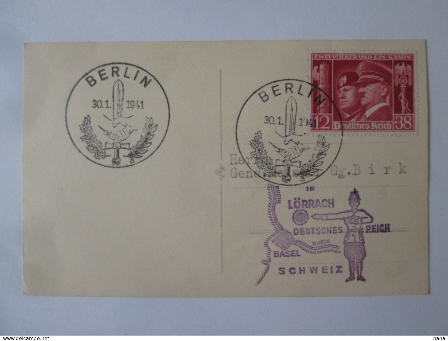 Allemagne Expos.philatelique Berlin,carte Photo 1941/Germany Philatelic Exhib.Berlin 1941 Photo Rare Stamps - Vervalsingen En Oorlogspropaganda