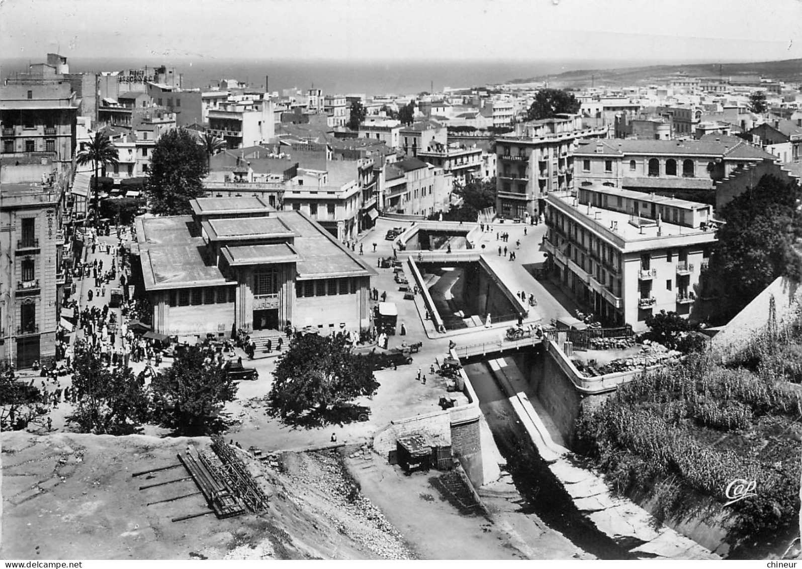 ALGERIE MOSTAGANEM VUE GENERALE AERIENNE DU MARCHE - Mostaganem