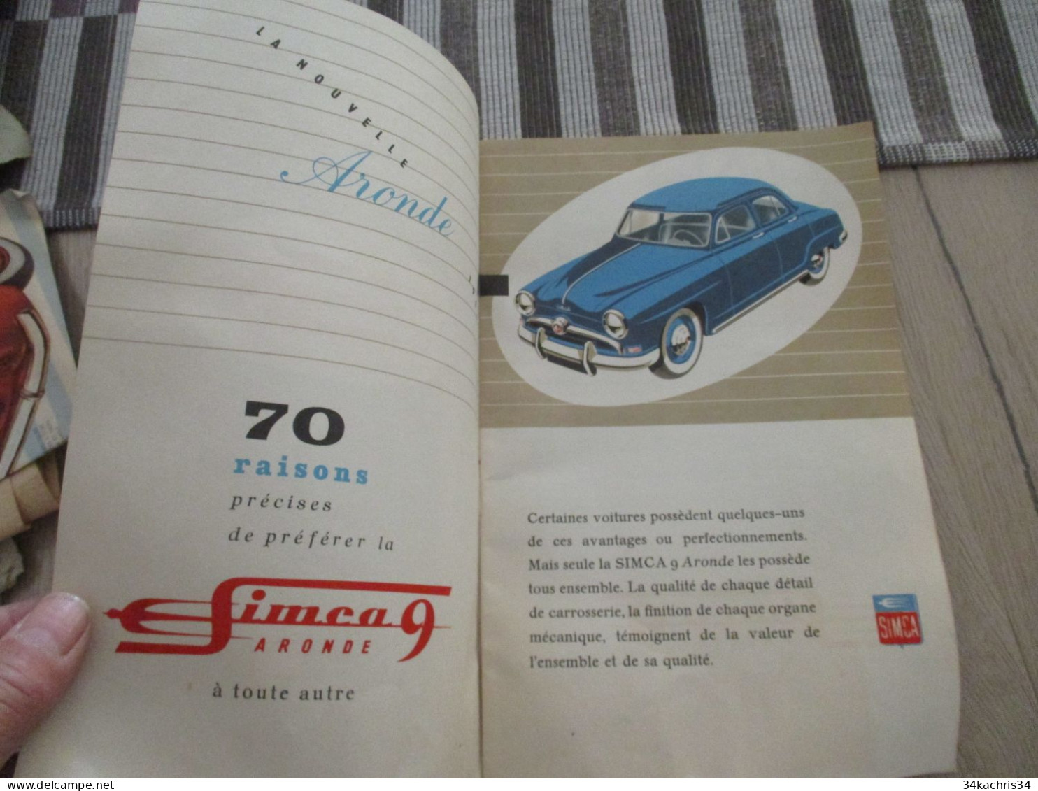 Pub Publicité Livret D'époque SIMCA Aronde 9 16 Pages + Petit Carnet - Automobili