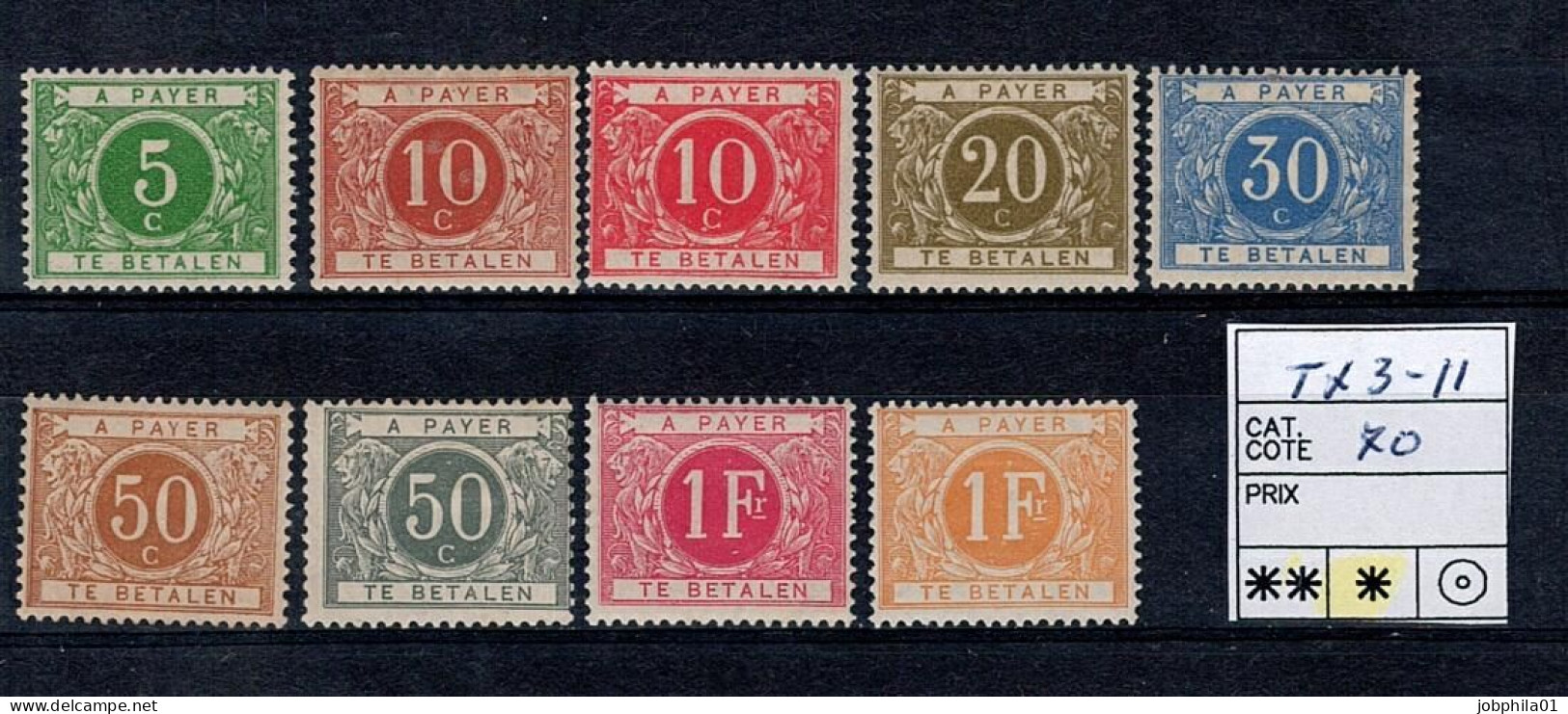 TX 3-11 X Côte 70€ - Stamps