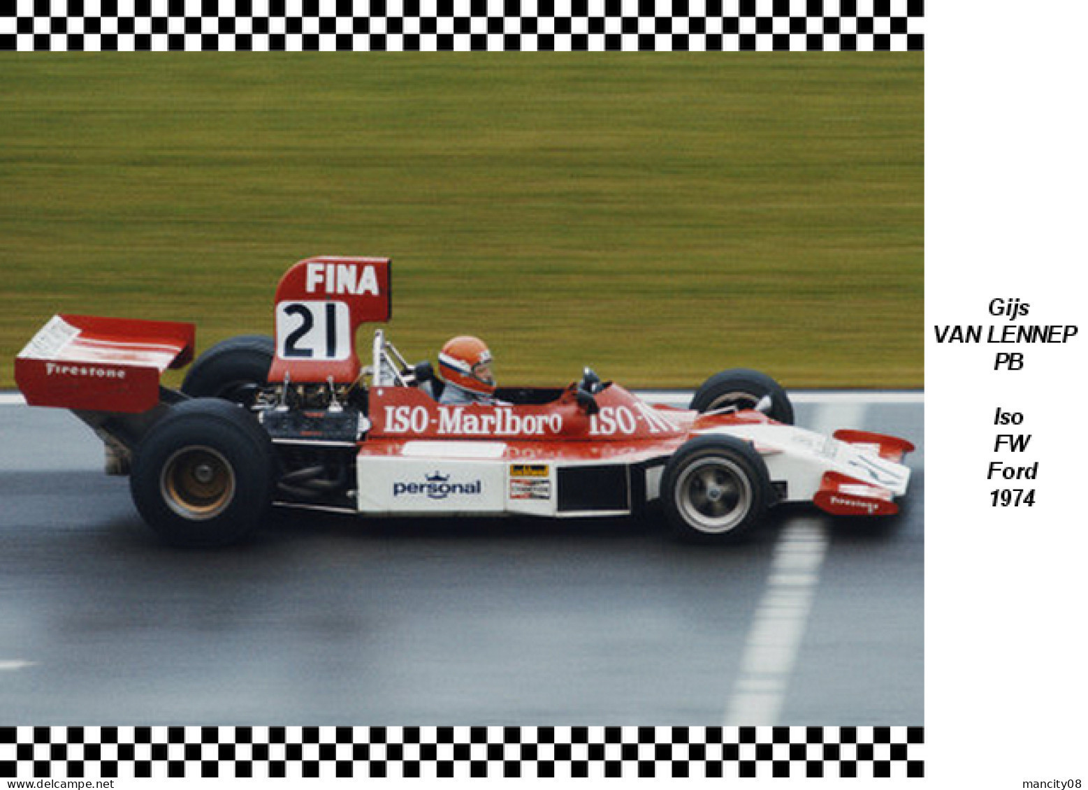 Gijs Van Lennep  Iso FW 1974 - Grand Prix / F1