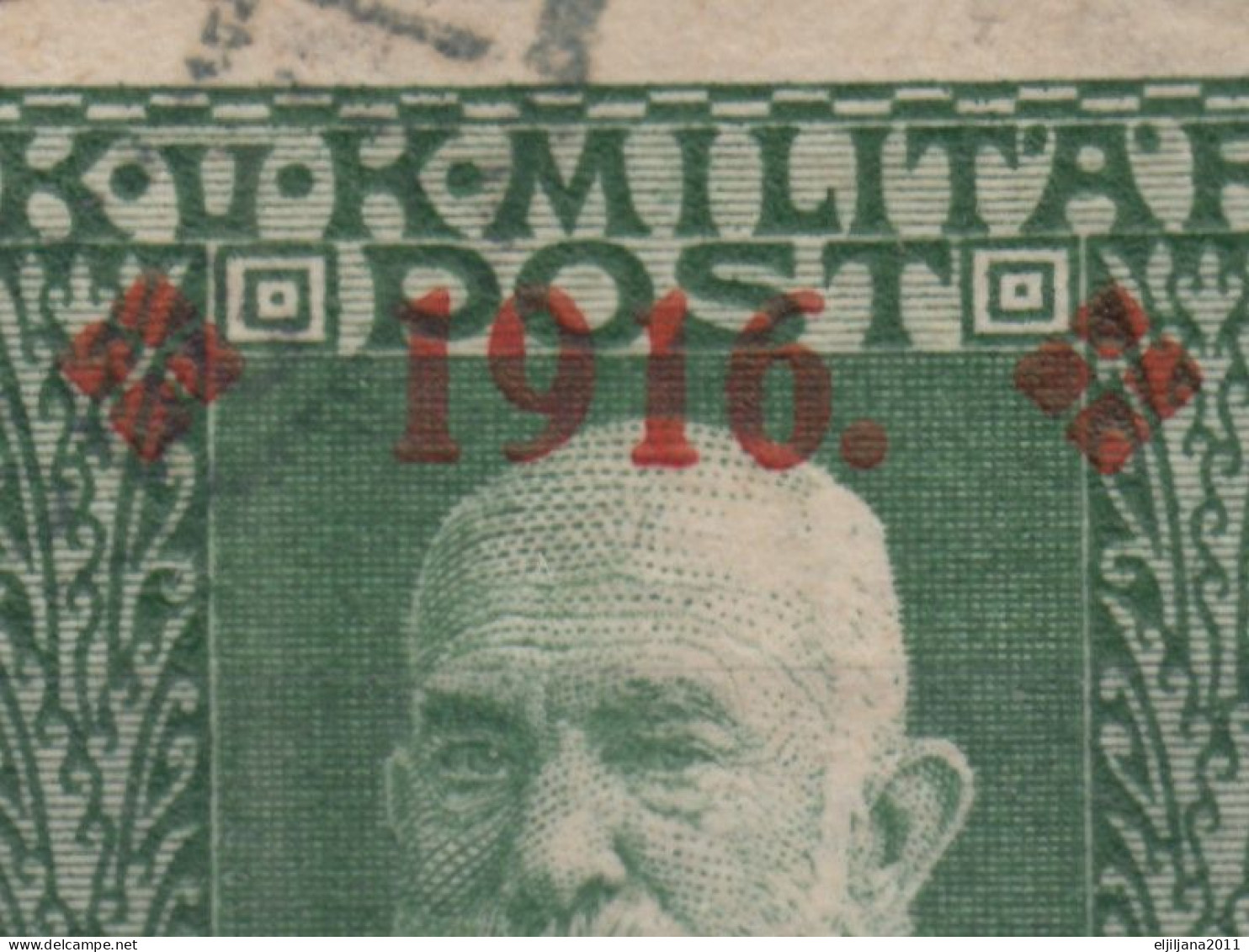 ⁕ Bosnia & Herzegovina / Austria ⁕ Franz Joseph / With Overprint 1914,1915,1916,1917,1918 + Mi.93F ERROR ⁕ 24v Used / MH - Bosnie-Herzegovine