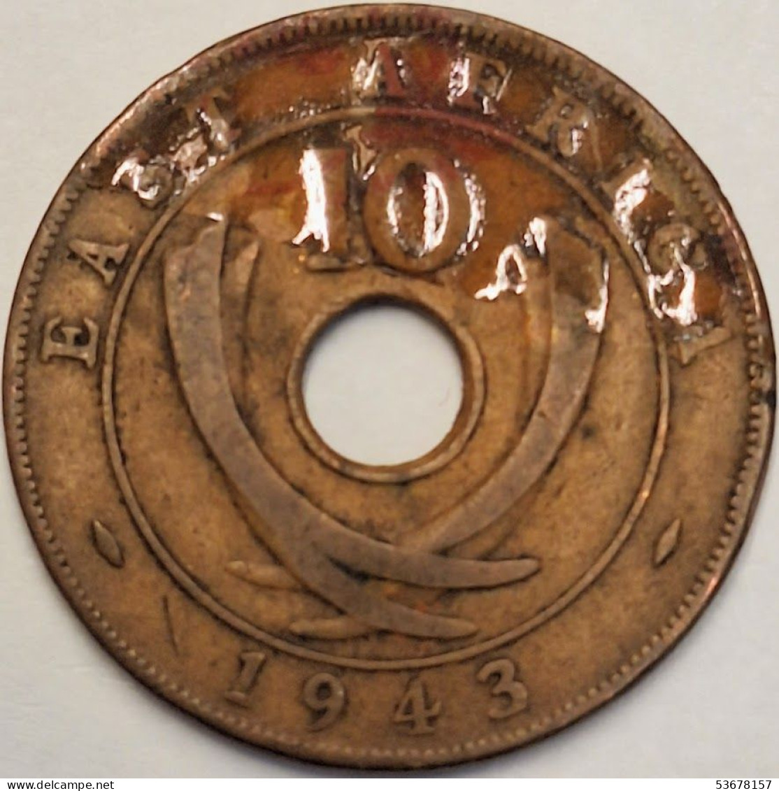 East Africa - 10 Cents 1943, KM# 26.2 (#3807) - Britse Kolonie