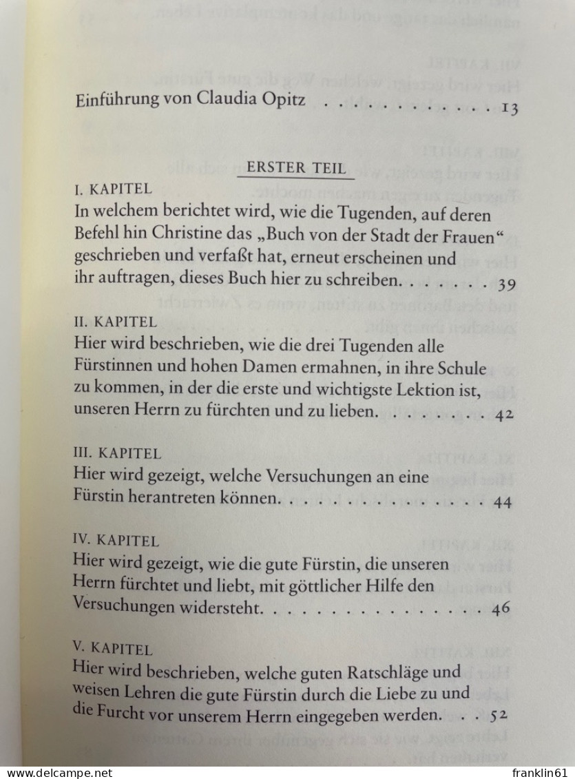 Der Schatz Der Stadt Der Frauen : Weibliche Lebensklugheit In Der Welt Des Spätmittelalters ; Ein Quellentext - 4. 1789-1914