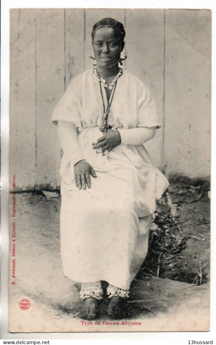 Carte Postale Ancienne Ethiopie - Type De Femme Abyssine - Etiopia