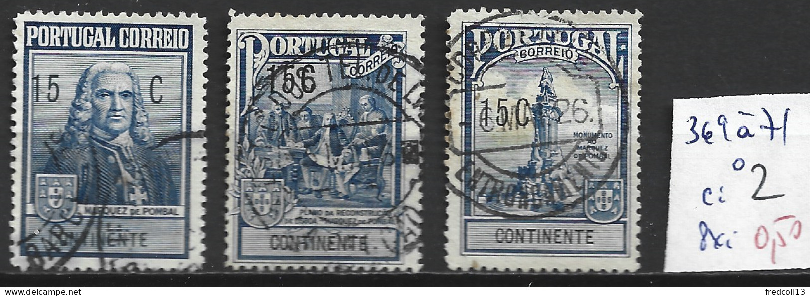 PORTUGAL 369 à 71 Oblitérés Côte 2 € - Used Stamps