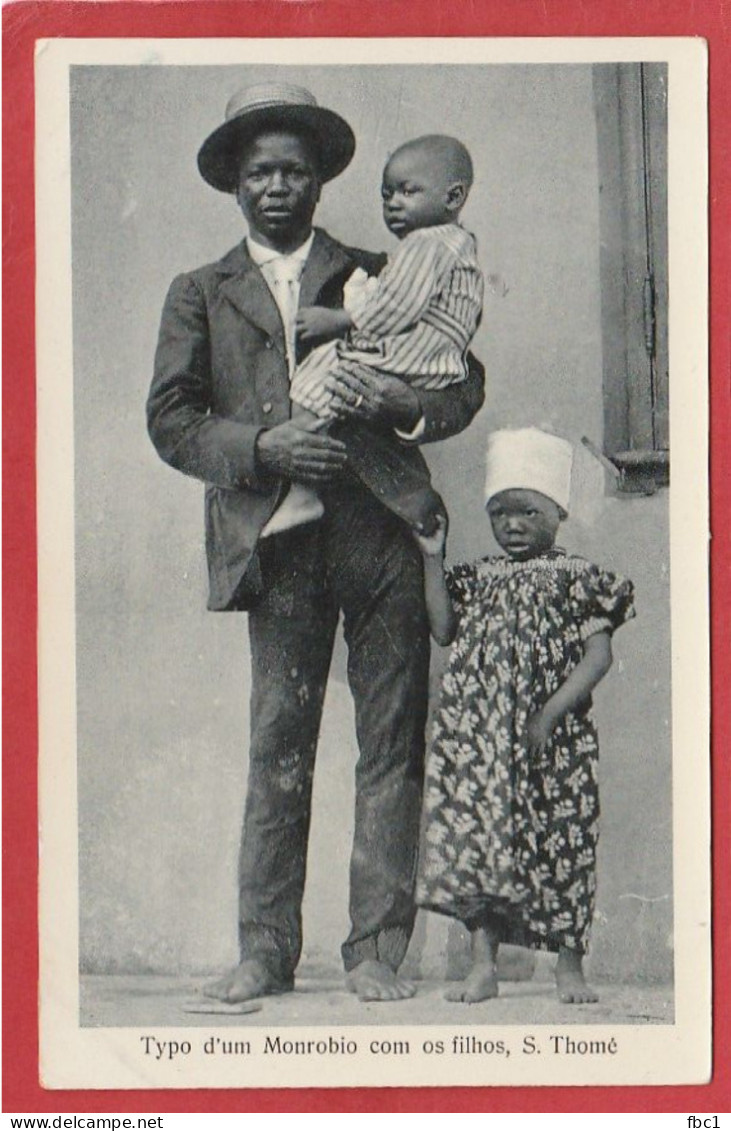 Sao Tome Et Principe - Typo D'um Monrobio Com Os Filhos - Sao Tome And Principe