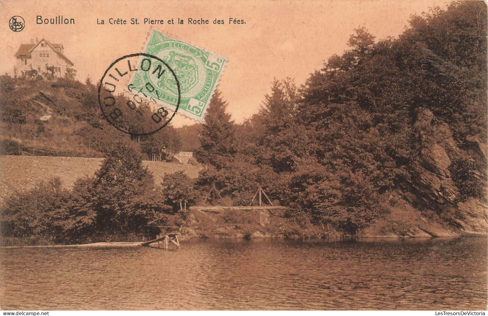 BELGIQUE - Bouillon - Vue Sur La Crête St Pierre Et La Roche Des Fées - Vue Sur Un Lac - Carte Postale Ancienne - Bouillon