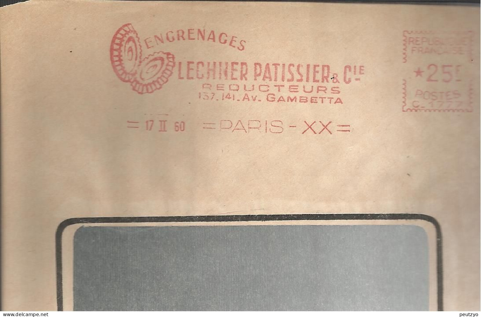 Lettre  EMA  Havas C 1960  Engrenages Lechner Patissier Metier  75 Paris    A20/15 - Factories & Industries