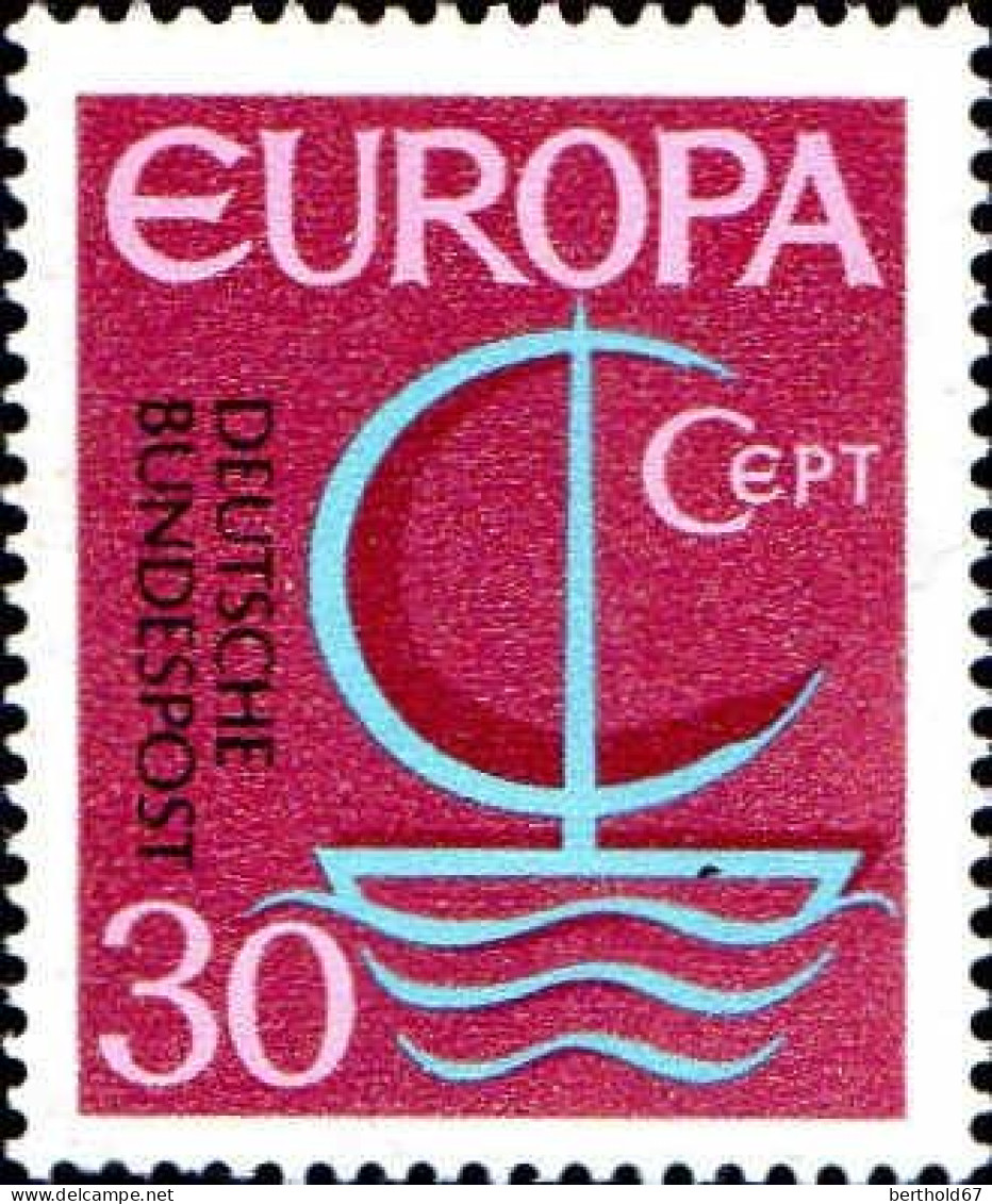 RFA Poste N** Yv: 376/377 Europa Cept Voilier Stylisé (Thème) - 1966