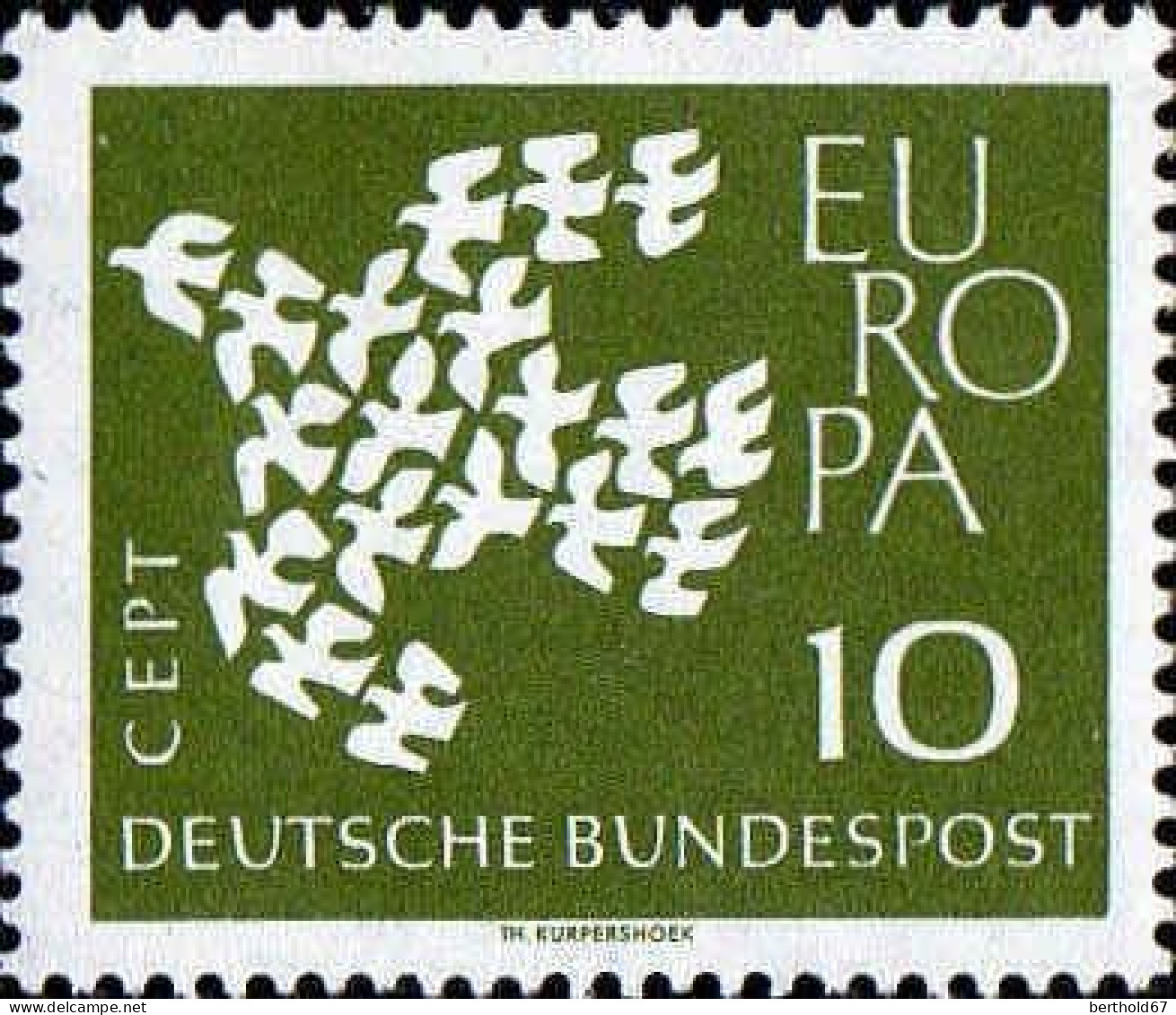 RFA Poste N** Yv: 239/240 Europa Cept 19 Colombes (Thème) - 1961