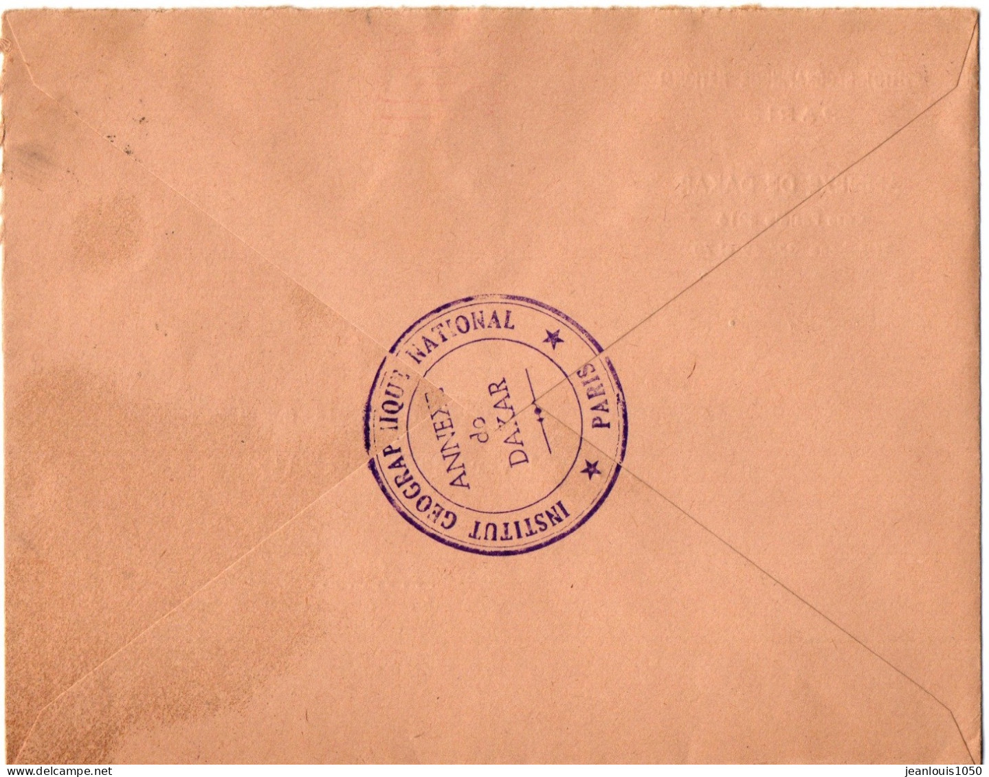 SENEGAL TIMBRE DE SERVICE SEUL SUR LETTRE EN POSTE AERIENNE OBLITERE DAKAR POUR LA FRANCE - Senegal (1960-...)