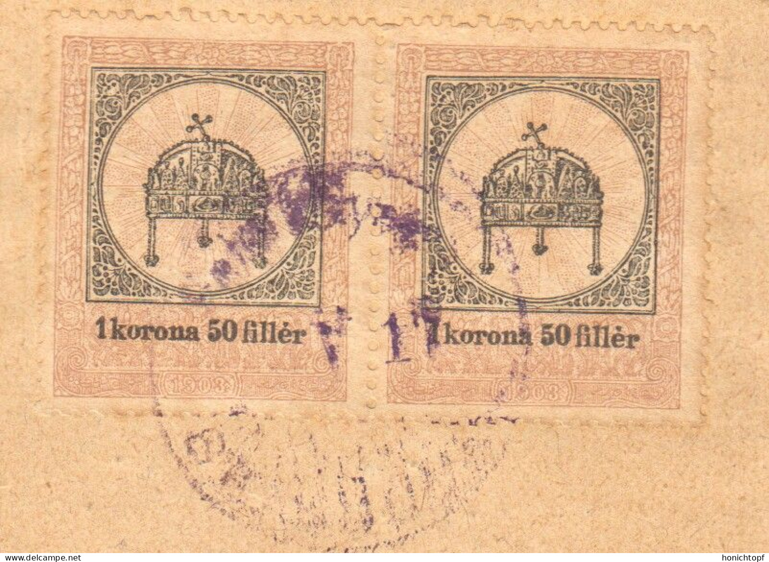 Ungarn; Steuermarken; 1 Korona 50 Filler; 1950 Brasov, Romania - Fiscaux