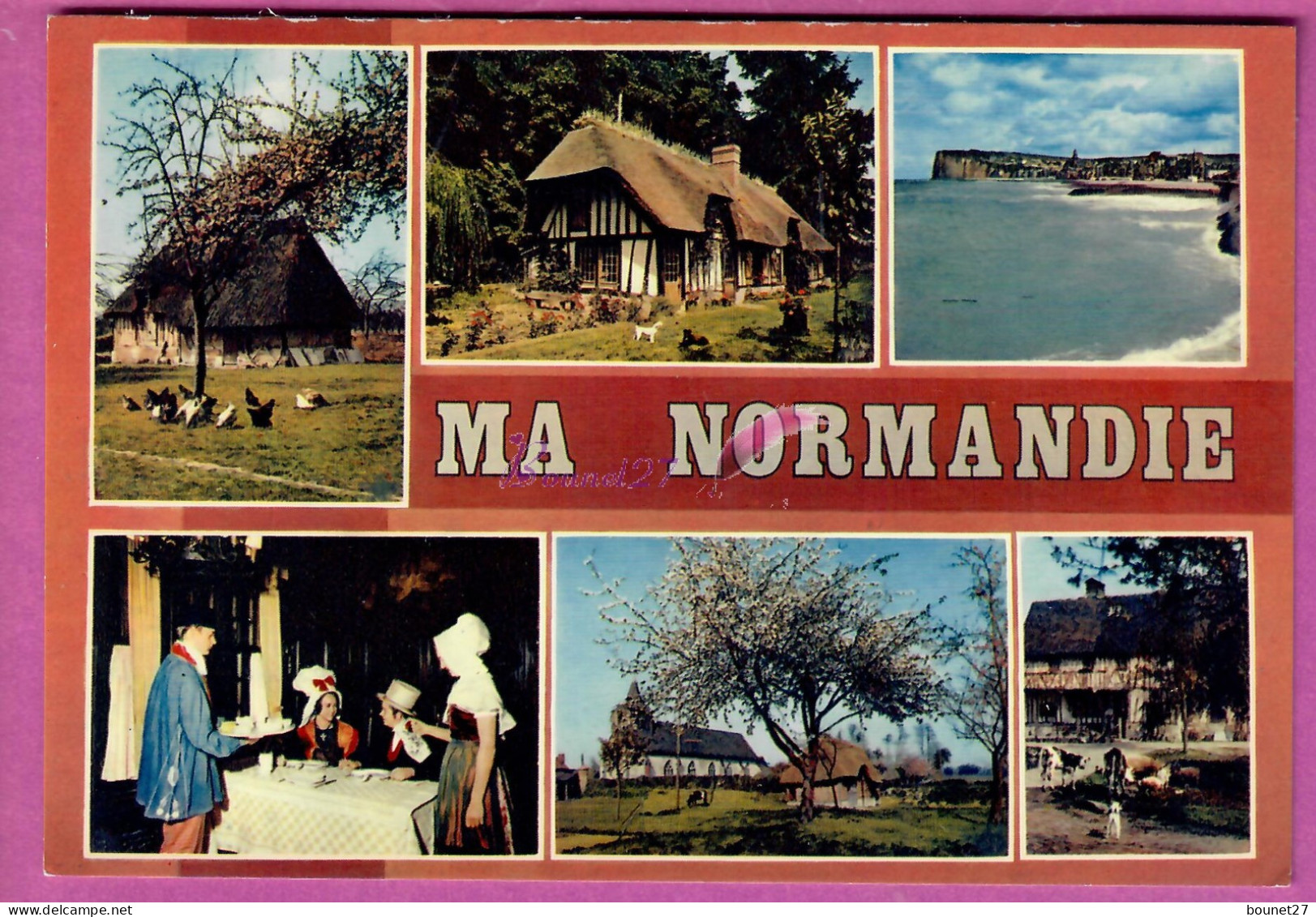 MA NORMANDIE - FOLKLORE Maison Chaumiere PLage Costume Dans Une Salle Ferme Pommier Poule - Altri & Non Classificati