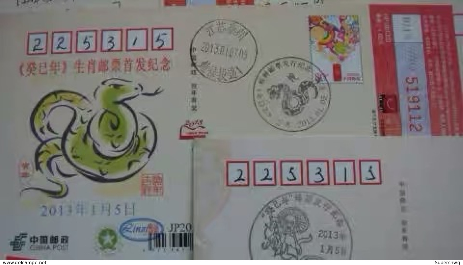 China Posted Postcard，with Year Of Snake，21 Pcs - Postales