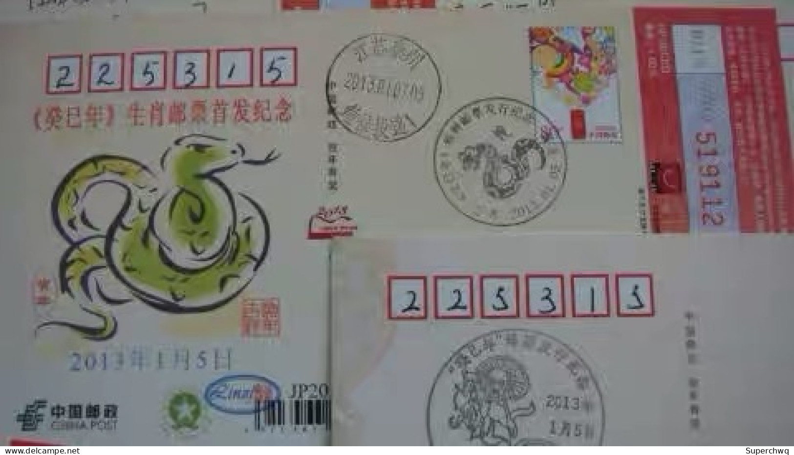 China Posted Postcard，with Year Of Snake，21 Pcs - Postcards