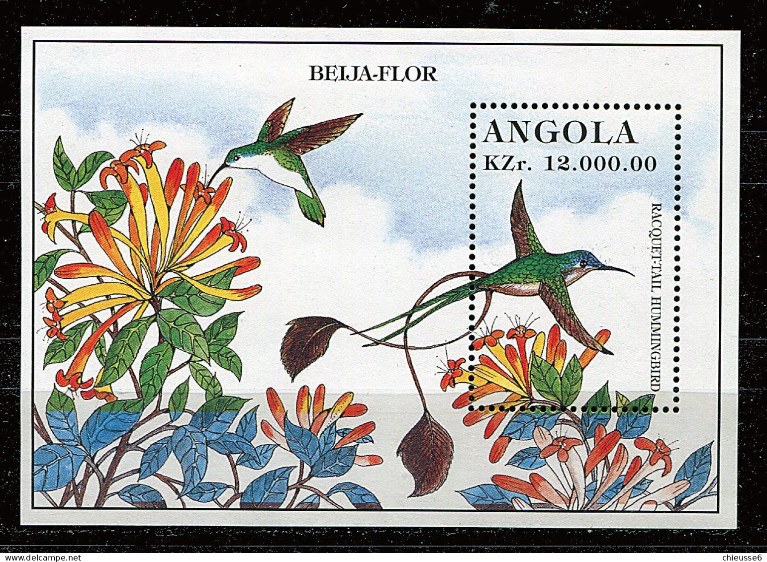 Angola ** N° 1003 à 1014 En Feuillet - Bloc 26 - Oiseaux-mouches - Angola
