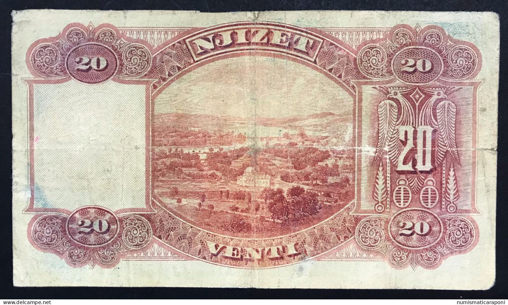 BANCA NAZIONALE ALBANIA 20 FRANCHI ORO PROTETTORATO FEBBRAIO 1926 LOTTO 682 - Albanie