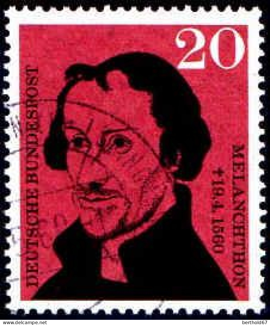 RFA Poste Obl Yv: 201 Mi:328 Philippus Melanchthon (Beau Cachet Rond) (Thème) - Theologen