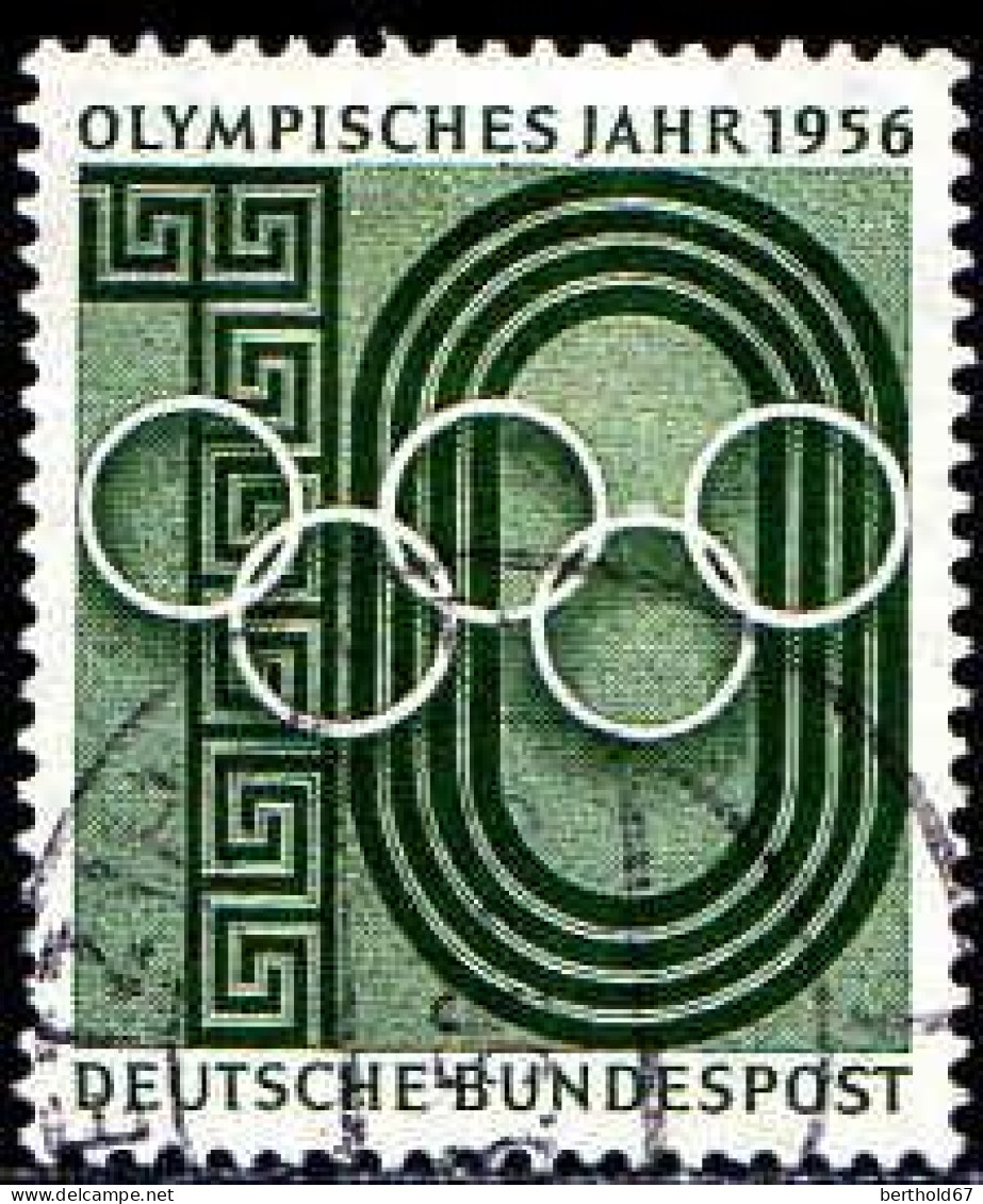 RFA Poste Obl Yv: 107 Mi:231 Olympisches Jahr (Beau Cachet Rond) (Thème) - Ete 1956: Melbourne