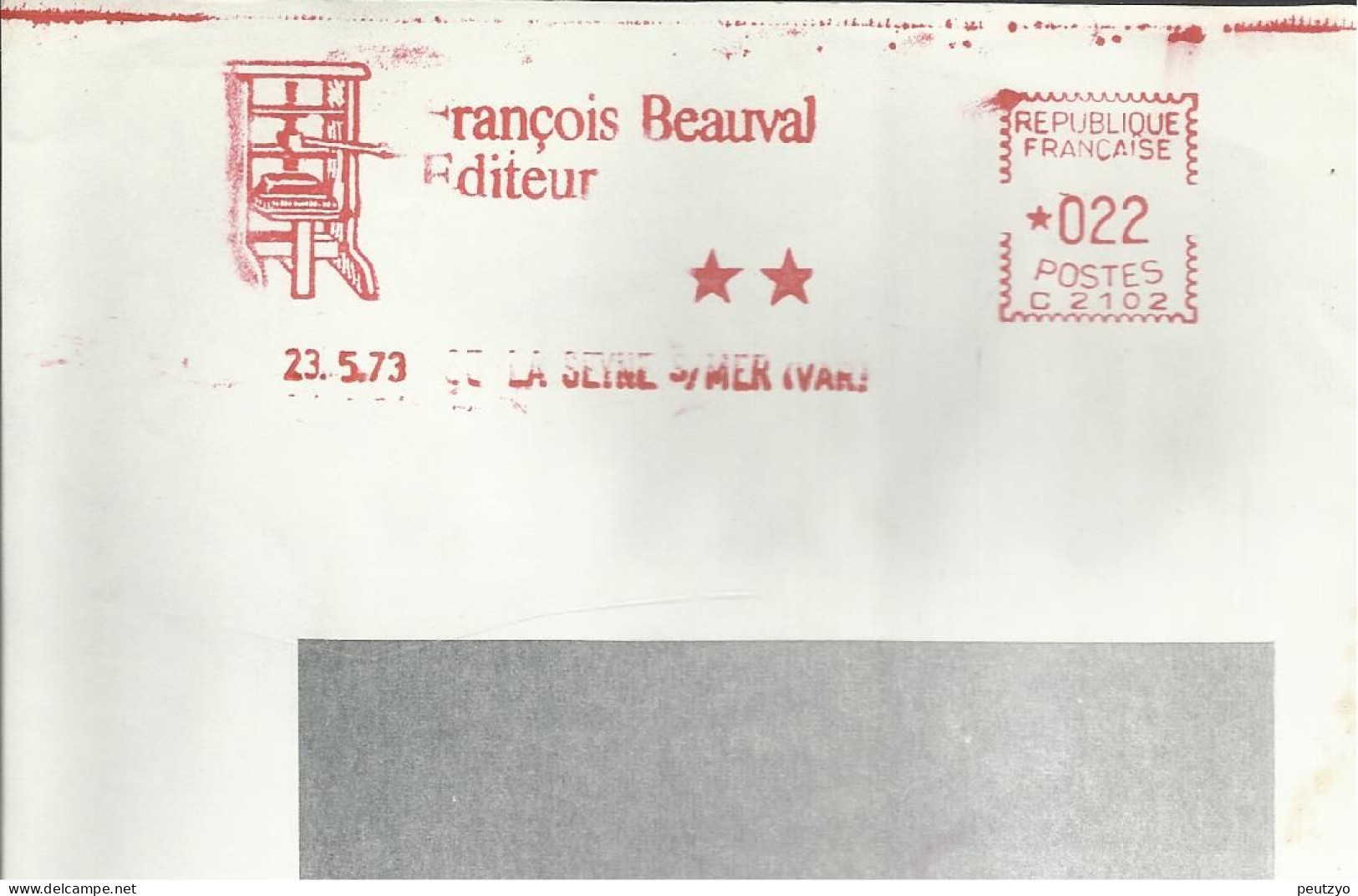 Lettre EMA  Havas C 1973 Francois Beauval Editeur Presse  Metiers 83 La Seyne S/mer   A20/22 - Autres & Non Classés