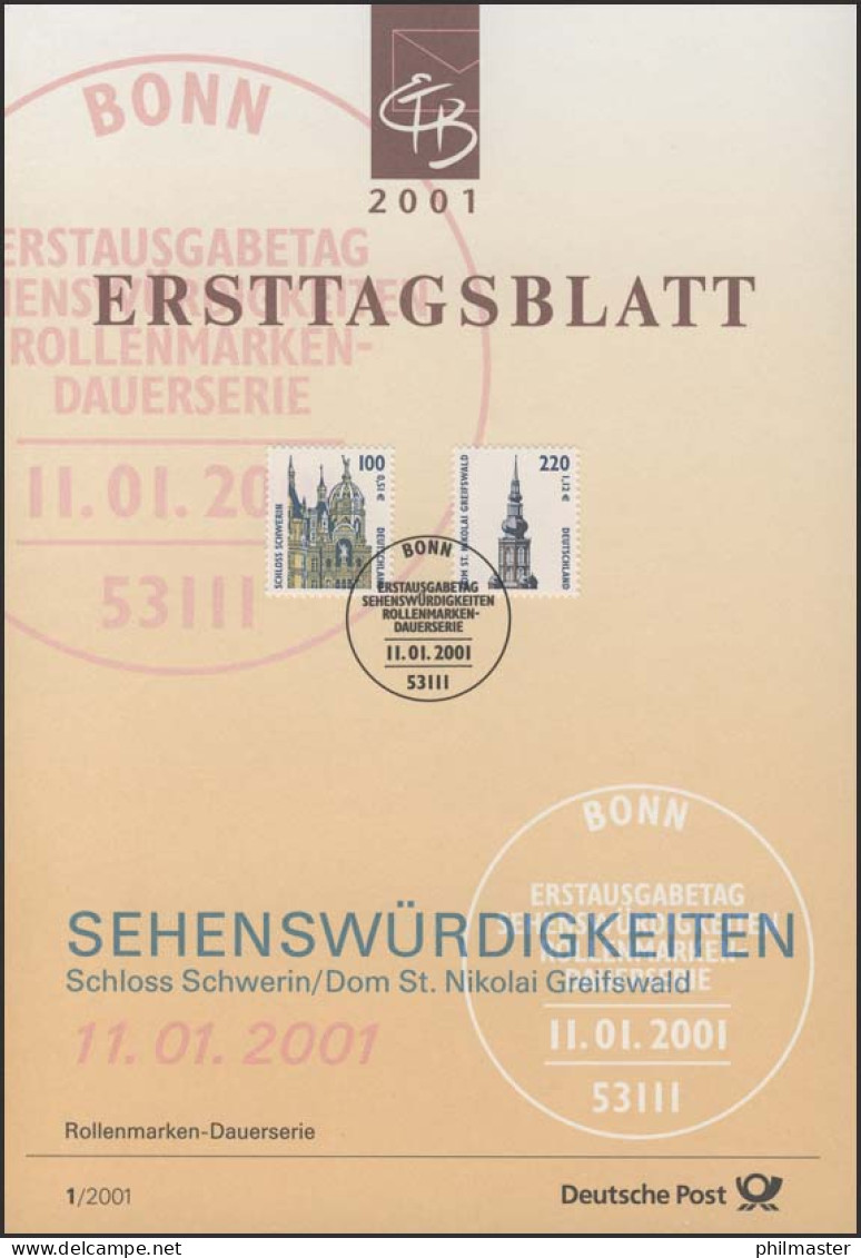 ETB 01/2001 - SWK: Schloß Schwerin, St. Nikolai Greifswald - 2001-2010