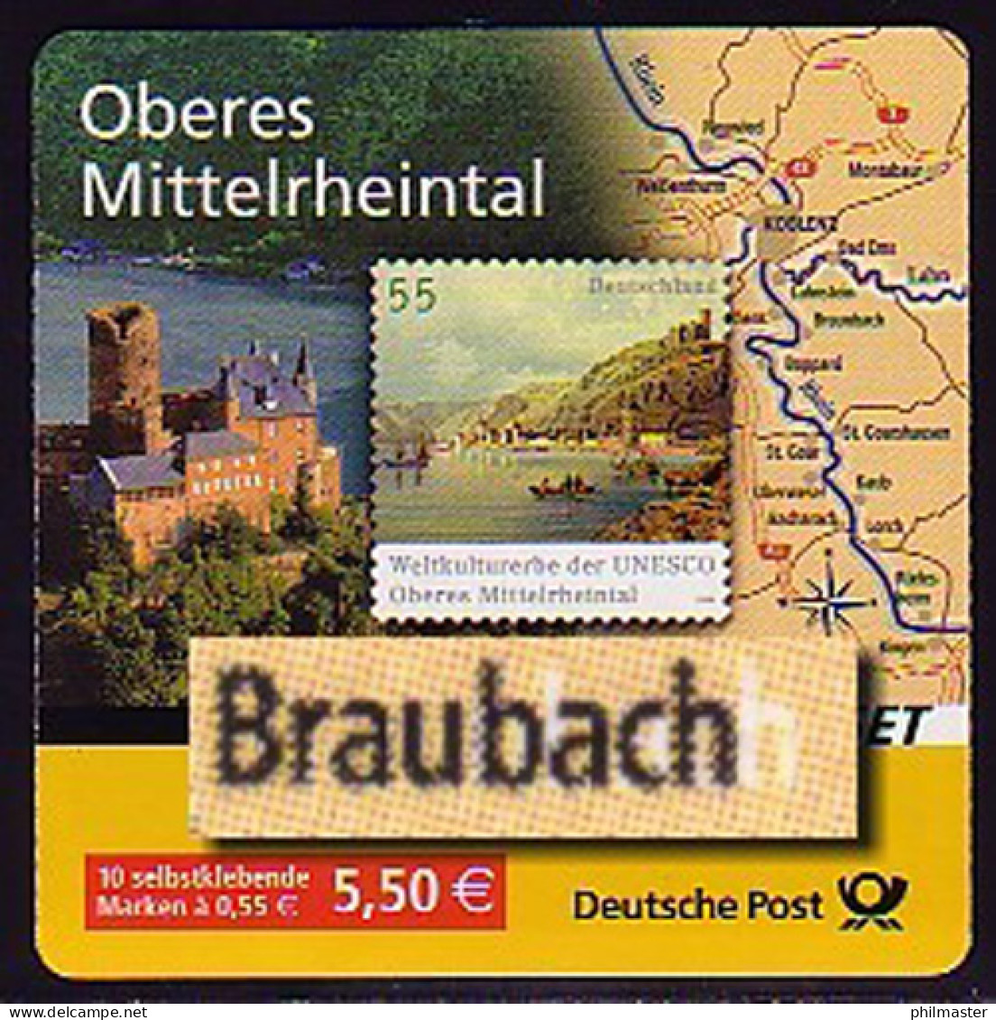63ba MH Mittelrheintal Mit 1. Retusche Weißes H Nach Braubach, ** - 2001-2010