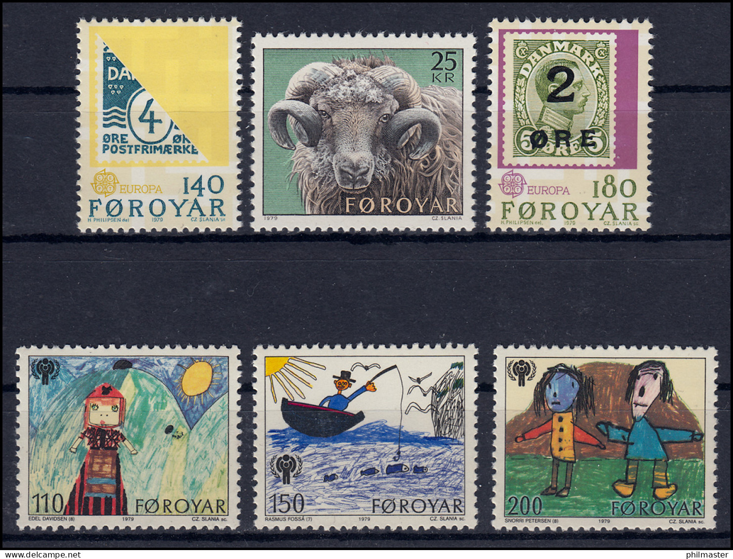 42-47 Dänemark-Färöer Jahrgang 1979 Komplett, ** Postfrisch - Färöer Inseln