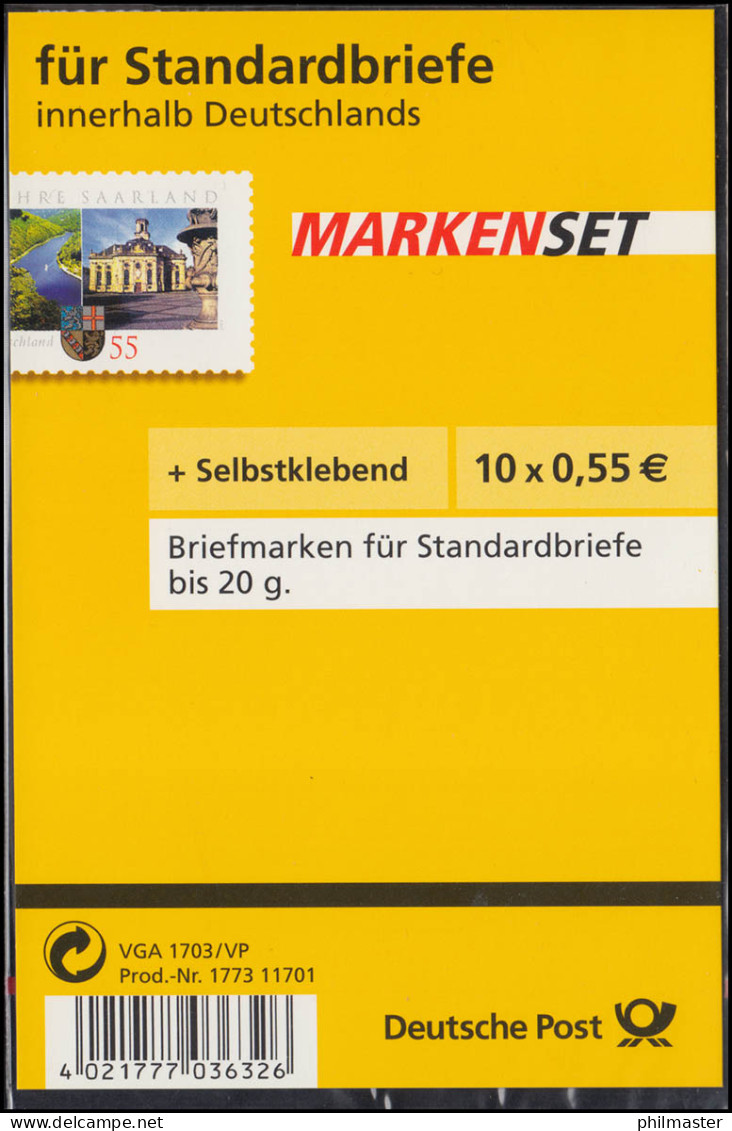 67 SB Aa MH Saarland, Blister 1.2007, Rotes Aufreißband - 2001-2010