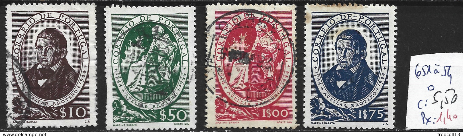 PORTUGAL 651 à 54 Oblitérés Côte 5.50 € - Used Stamps