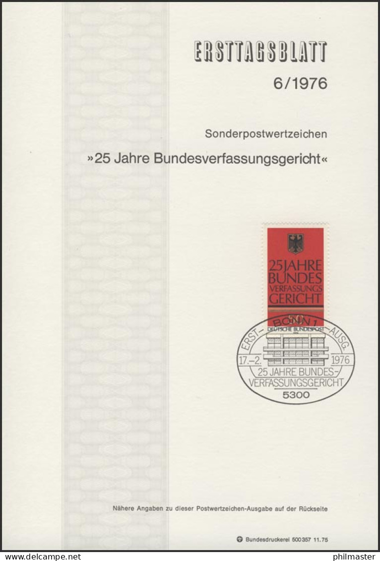 ETB 06/1976 Bundesverfassungsgericht - 1974-1980