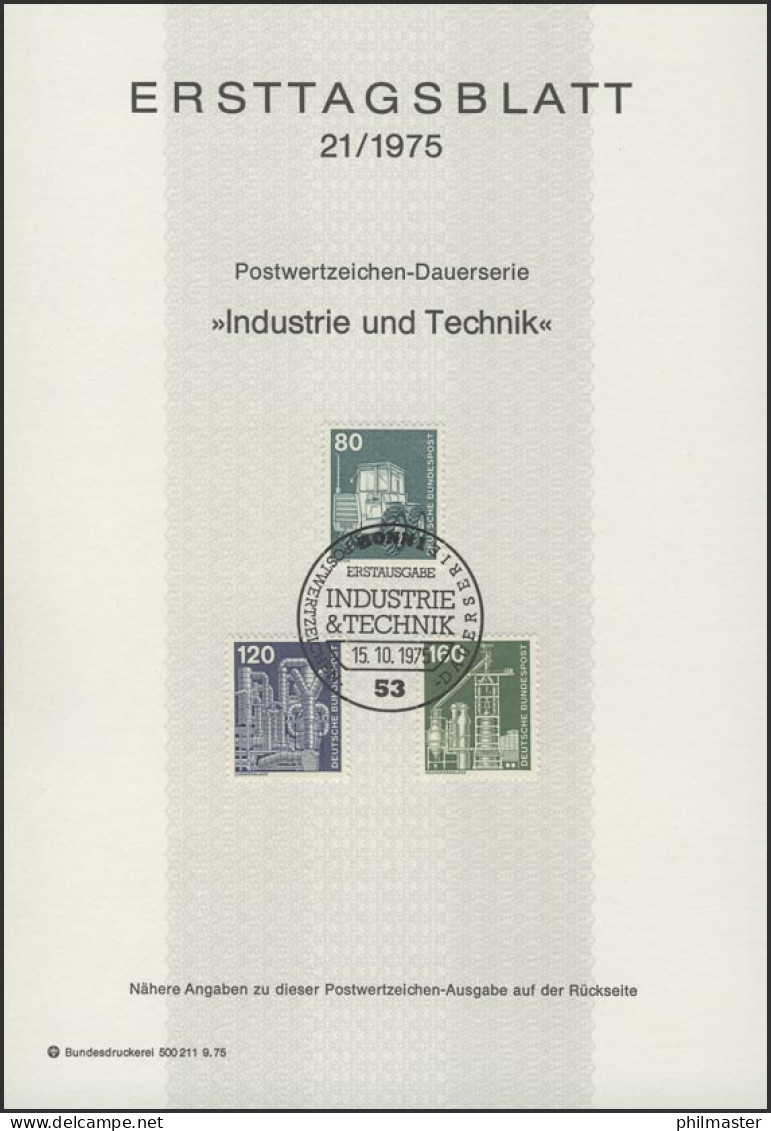 ETB 21/1975 Industrie Technik Traktor, Chemie, Hochofen - 1974-1980