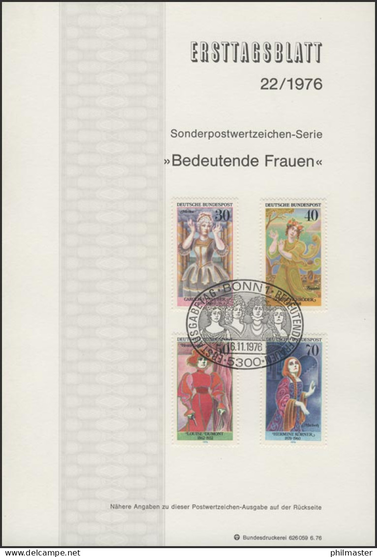 ETB 22/1976 Schauspielerinnen, Theaterleiterinnen - 1974-1980